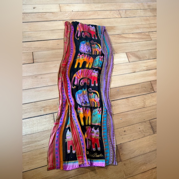 Laurel Burch Accessories - Laurel Burch colorful cat print‎ scarf